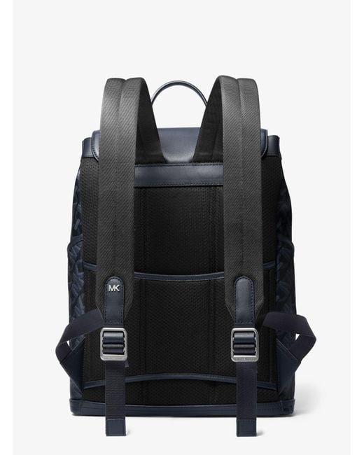 Michael Kors Blue Hudson Empire Signature Logo Backpack for men