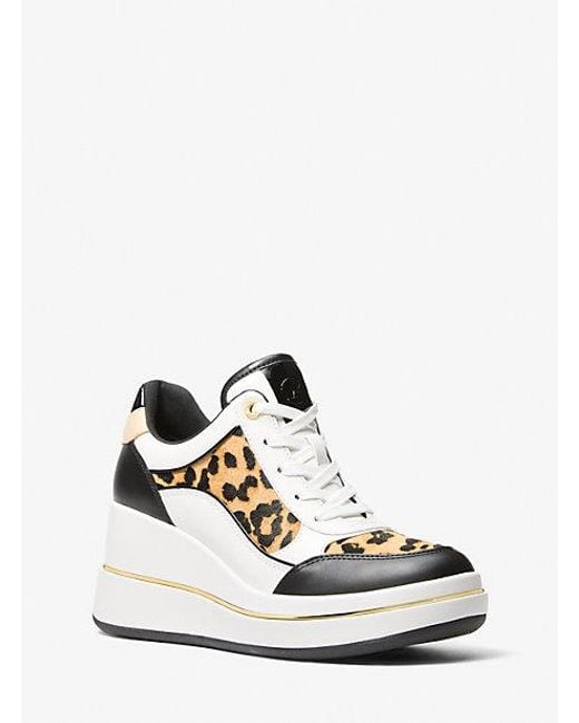 MICHAEL Michael Kors White Emmy Wedge Trainer Sneaker