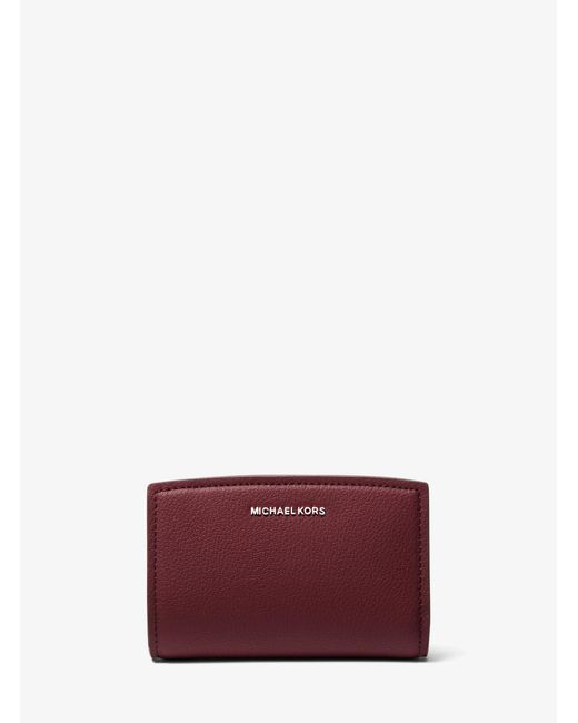 Michael Kors Purple Bryant Medium Pebbled Leather Wallet