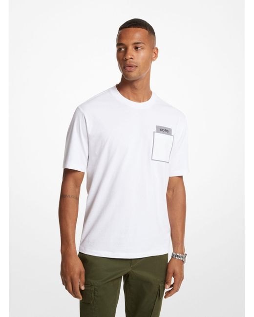 T-shirt en coton imprimé Michael Kors pour homme en coloris White