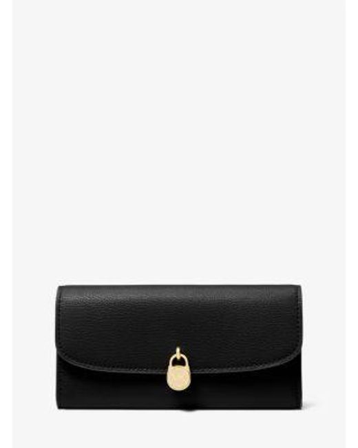 Michael Kors Black Hamilton Large Leather Continental Wallet