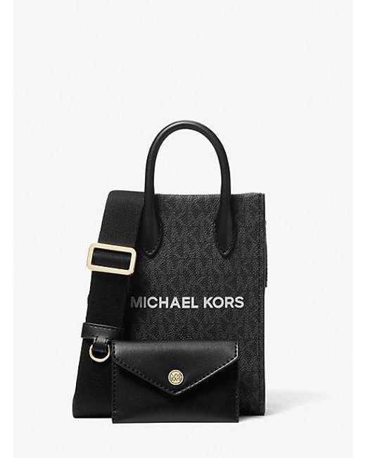 Michael Kors Black Mirella Extra-small Signature Logo Smartphone Crossbody Bag