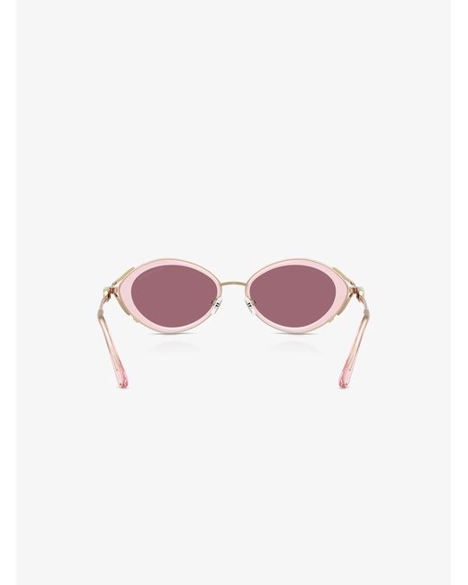 Michael Kors Pink Key West 53Mm Oval Sunglasses