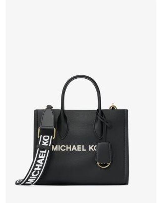Michael Kors Black Mirella Small Pebbled Leather Convertible Crossbody Bag