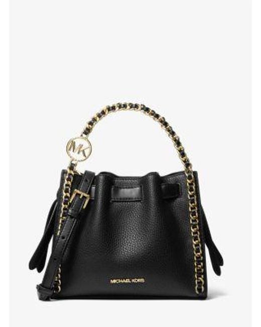 Michael Kors Black Mina Small Chain Crossbody Bag