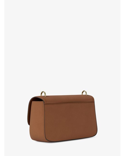 MICHAEL Michael Kors Brown Mk Tribeca Large Pebbled Leather Shoulder Bag