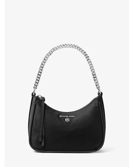 Borsa a spalla Jet Set Charm piccola in gabardine di nylon di Michael Kors in Black