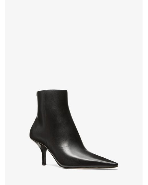 MICHAEL Michael Kors White Mk Selina Leather Ankle Boot