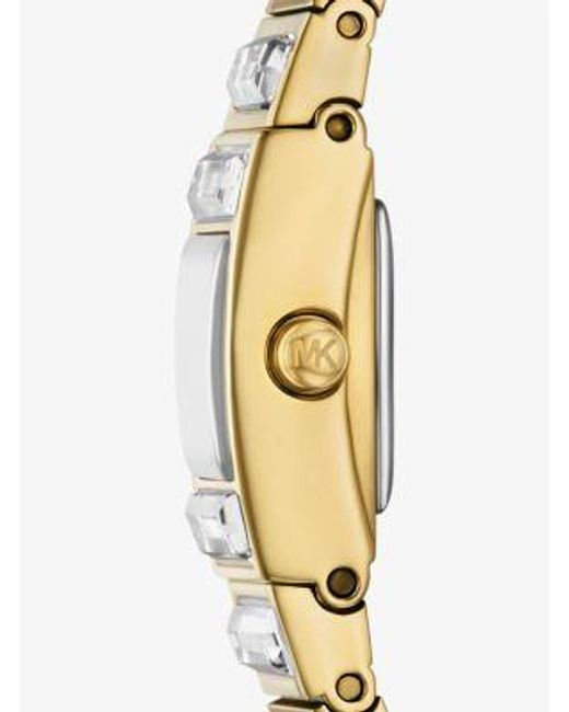 Michael Kors Metallic Limited-Edition Mini Darrington Pavé Bezel-Tone Watch