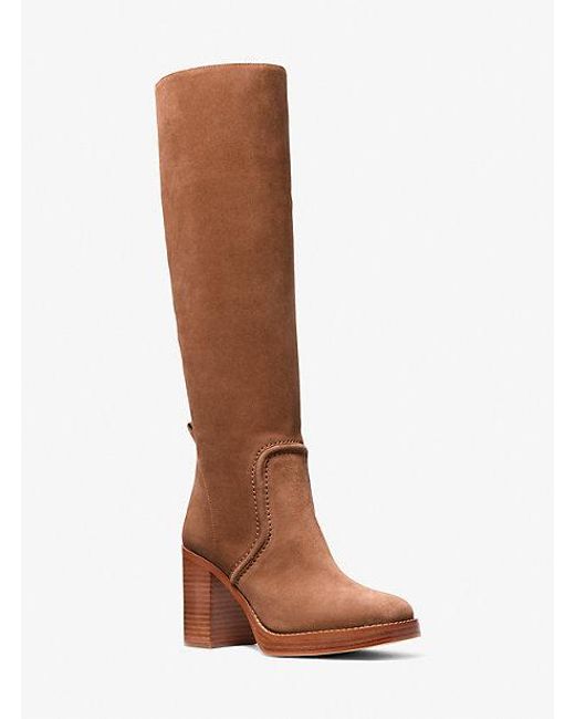 MICHAEL Michael Kors Brown Mk Hayden Suede Boot