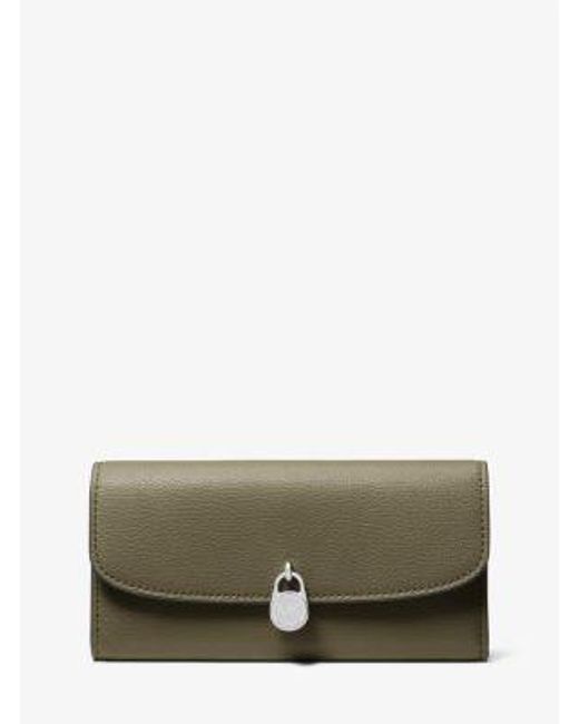 Michael Kors Green Hamilton Large Leather Continental Wallet