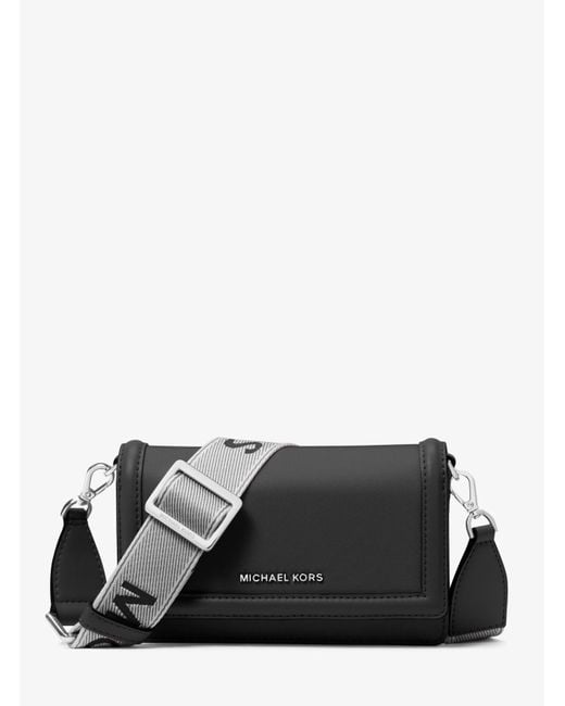Michael Kors Black Mk Jet Set Small Nylon Smartphone Crossbody Bag