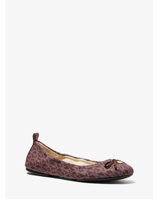 michael kors city logo ballet flat