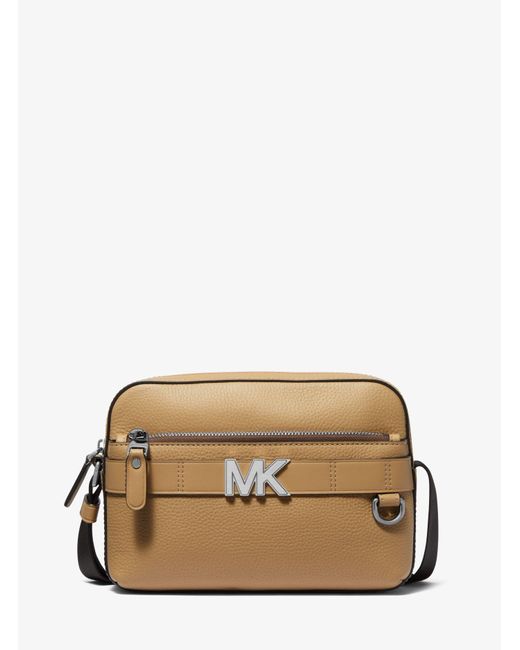 Michael Kors Natural Hudson Pebbled Leather Utility Crossbody Bag for men
