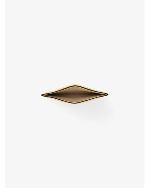 MICHAEL Michael Kors Natural Mk Pebbled Leather Card Case