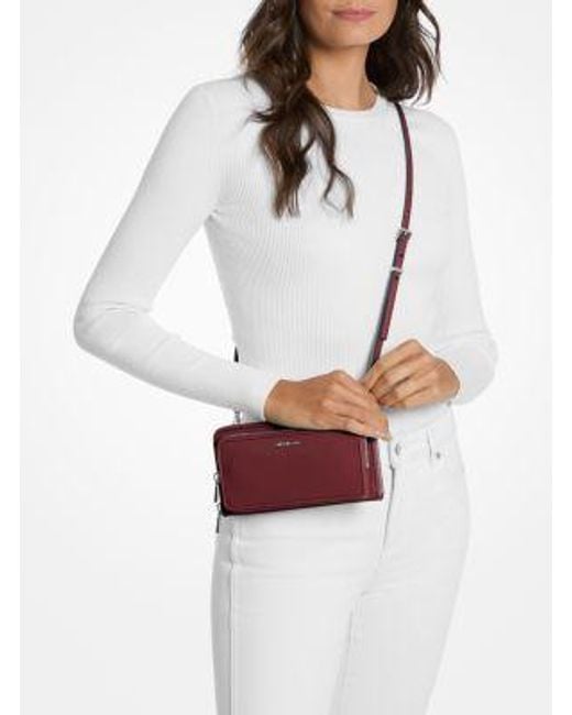 Michael Kors Purple Jet Set Large Nylon Crossbody Bag
