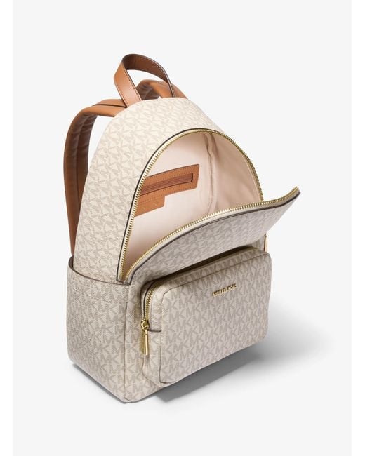MICHAEL Michael Kors Natural Mk Tanner Medium Signature Logo Backpack