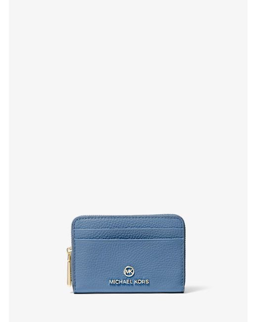 Small pebbled leather sale wallet michael kors