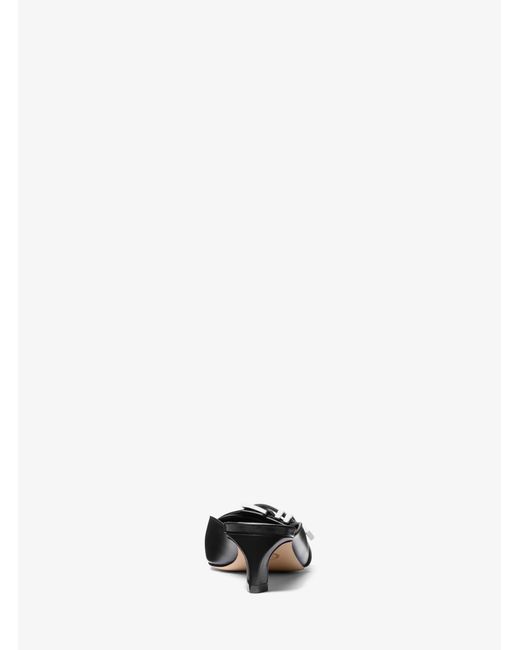 MICHAEL Michael Kors White Mk Darrington Leather Mule