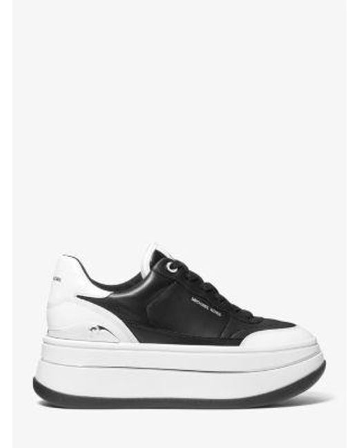 Mk Basket Hayes En Cuir Bicolore À Semelle Compensée MICHAEL Michael Kors en coloris White