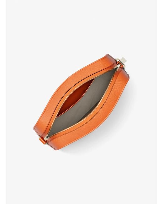 Michael Kors Orange Jet Set Small Leather Camera Crossbody Bag