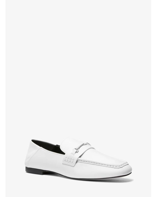 MICHAEL Michael Kors White Mk Lena Leather Loafer