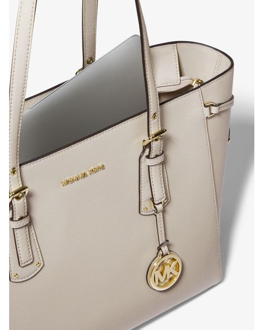 MICHAEL Michael Kors Voyager Medium Crossgrain Leather Tote Bag in