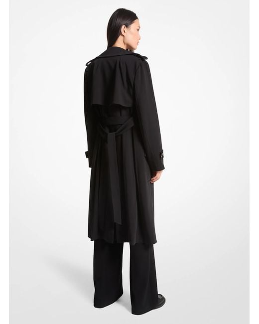 MICHAEL Michael Kors Black Mk Woven Trench Coat