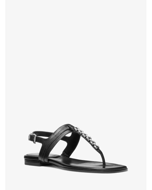 Michael Kors Black Marcia Embellished Leather Sandal