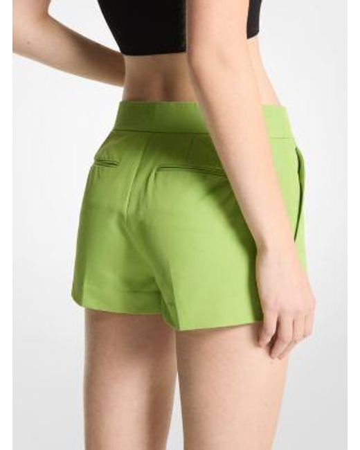 Michael Kors Green Cotton Blend Twill Shorts