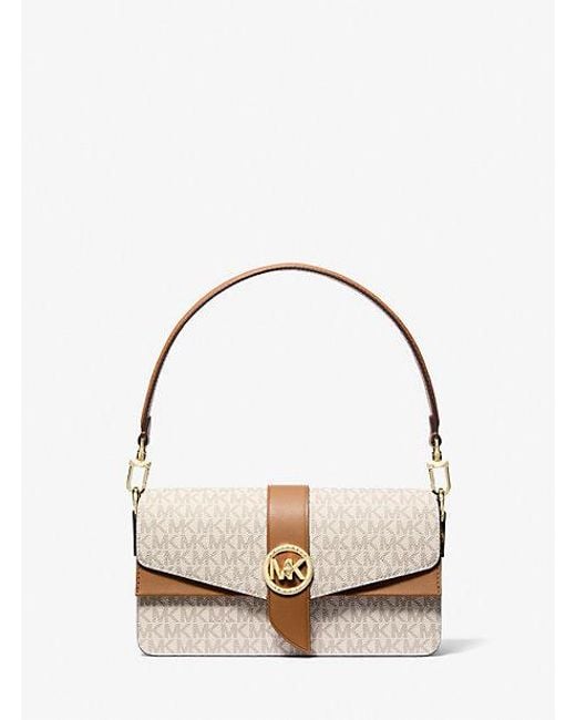 MICHAEL Michael Kors Metallic Mk Greenwich Medium Logo Shoulder Bag