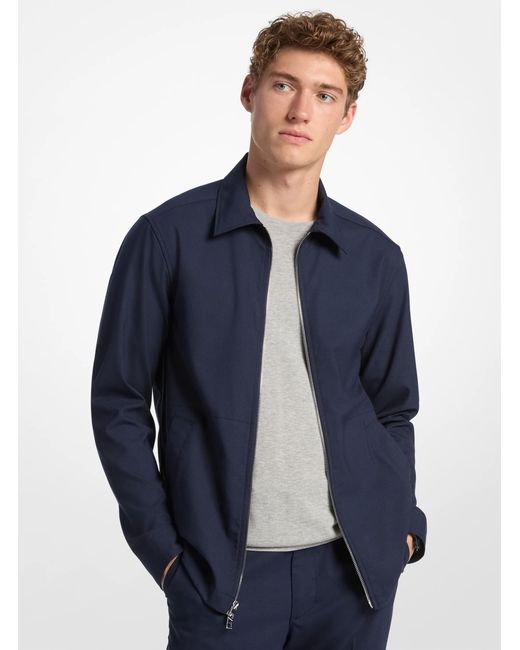 Michael Kors Blue Comfort Blend Shirt Jacket for men
