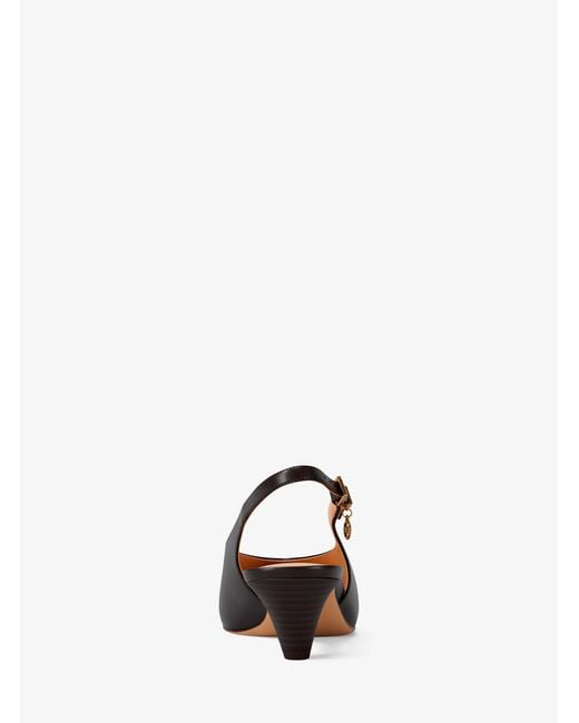 MICHAEL Michael Kors White Mk Tonya Leather Slingback Pump