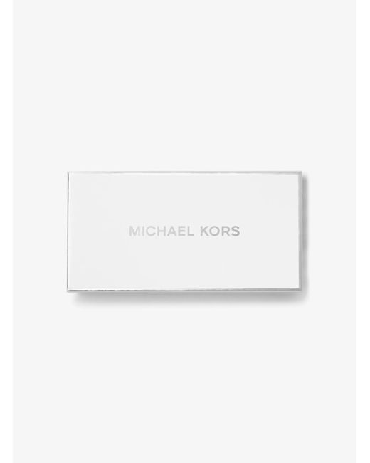 MICHAEL Michael Kors Gray Mk Jet Set Large Saffiano Leather Snap-Front Wallet