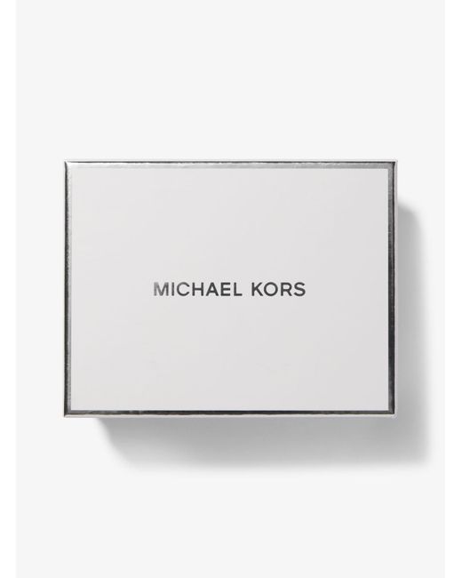Michael Kors White Kleine Brieftasche Mit Signature-Logomuster