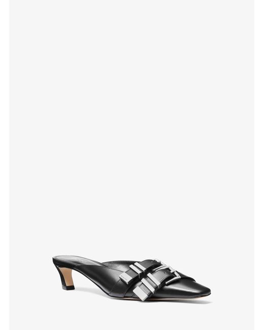 MICHAEL Michael Kors White Mk Darrington Leather Mule