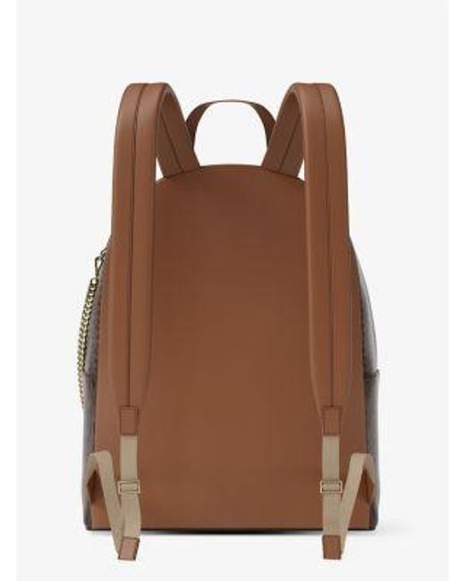 Michael Kors Brown Slater Large Signature Logo Backpack