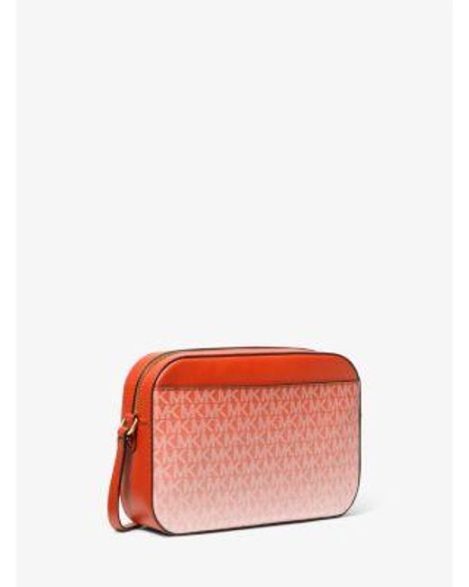 Michael Kors Pink Jet Set Large Ombré Signature Logo Crossbody Bag