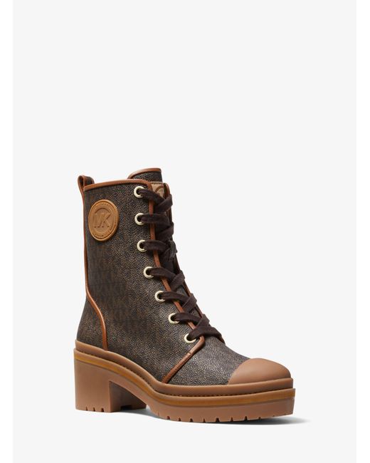 Michael Kors Corey Logo Combat Boot in 