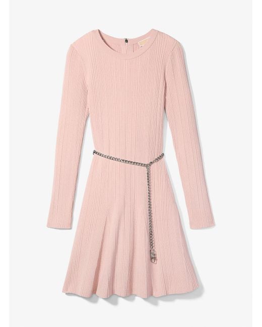 Mk Robe En Tricot Extensible À Ceinture MICHAEL Michael Kors en coloris Pink