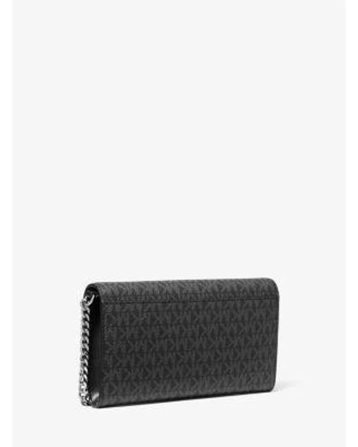 Michael Kors Gray Carson Large Signature Logo Convertible Crossbody Bag