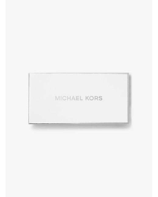 Portafoglio Jet Set grande con logo di MICHAEL Michael Kors in Gray
