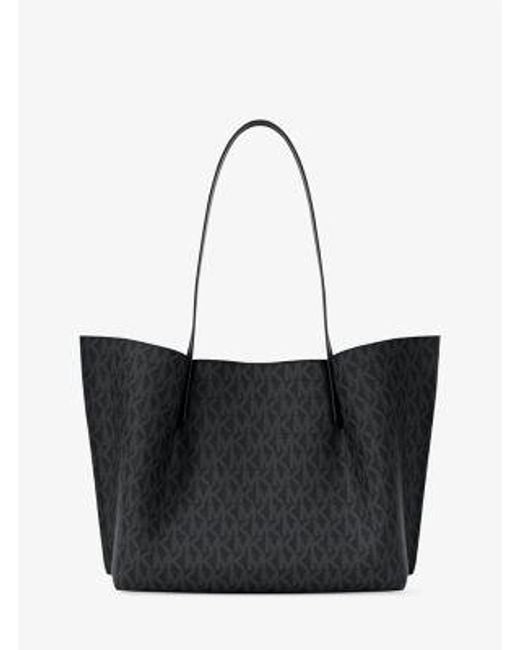 Mk Borsa Tote Emilia Grande Con Stampa Logo di MICHAEL Michael Kors in Black