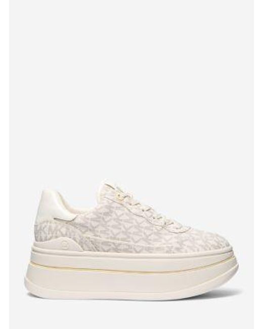 MICHAEL Michael Kors White Mk Hayes Signature Logo Platform Trainers