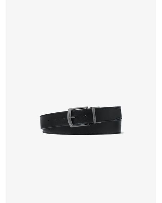 Michael Kors White Mk Signature Logo Wallet And Belt Gift Set for men