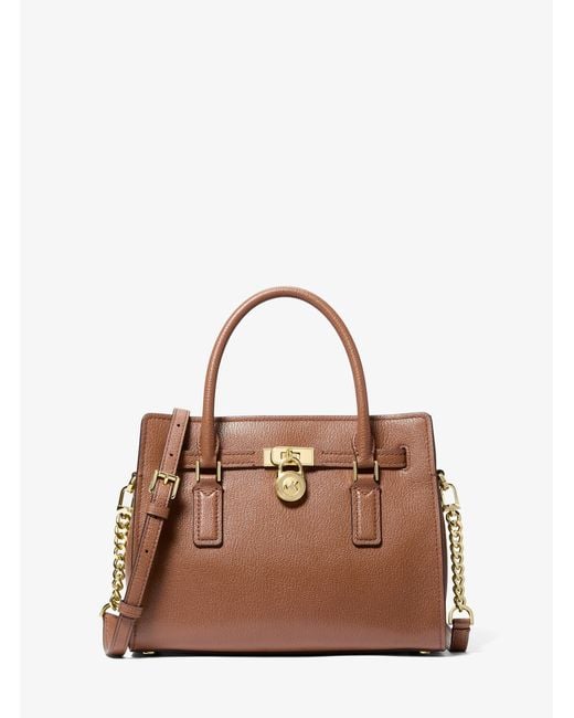MICHAEL Michael Kors Brown Mk Hamilton Moderne Small Leather Crossbody Bag