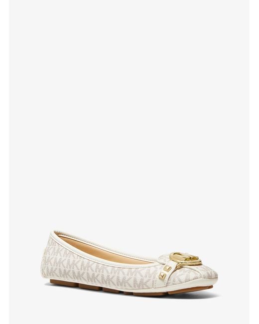 Michael Kors Outlet Natural Mk Fulton Studded Logo Moccasin