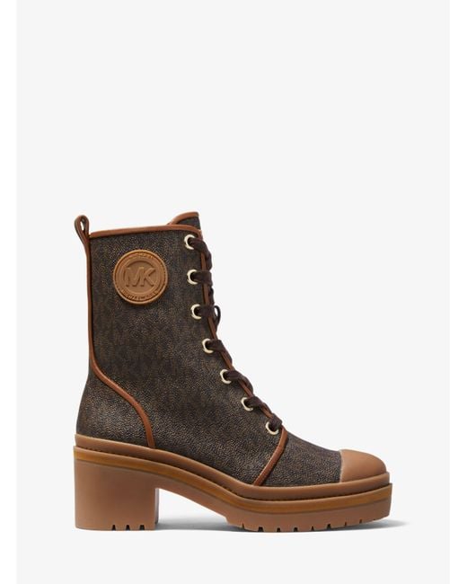michael michael kors corey canvas combat boot