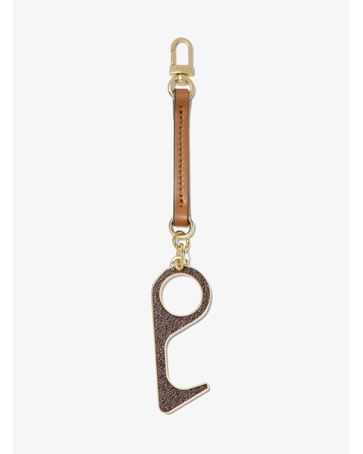 Crochet sans contact avec porte-clés logo Michael Kors en coloris Brown