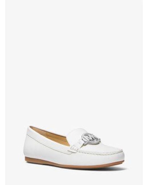 Michael Kors White Fulton Moccasin